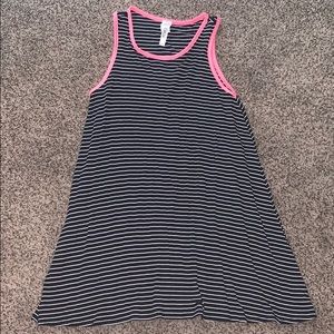 NWOT Black and White Stripe Swing Sleeveless Dress